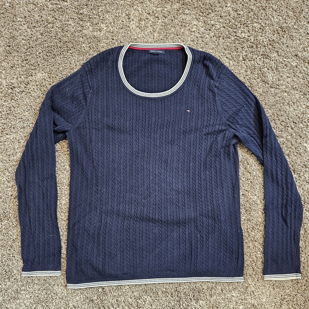 Tommy Hilfiger Navy Cable Knit Sweater